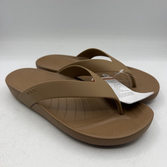 CROCS Shoes - Crocs Splash Flip Flops Womens Sz 9 Brown Thong Sandals Beach Summer 208218-2EY